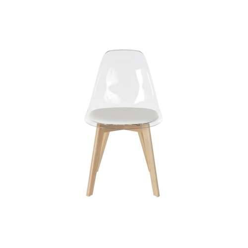 Blagavaonska stolica DKD Home Decor Bijela Providan Prirodno Drvo Polikarbonati 54 x 47 x 81 cm Cijena
