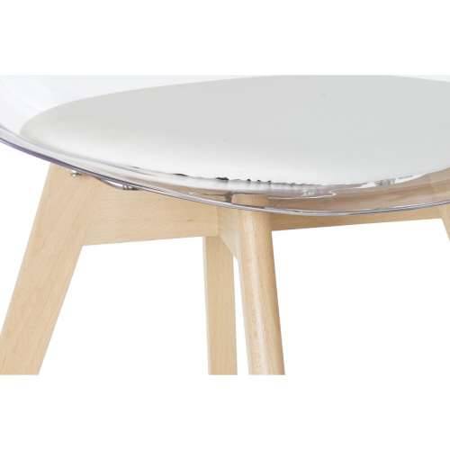 Blagavaonska stolica DKD Home Decor Bijela Providan Prirodno Drvo Polikarbonati 54 x 47 x 81 cm Cijena