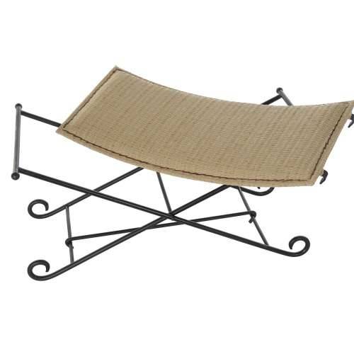 Stolac DKD Home Decor   Crna Metal Svijetlo smeđi Ratan (94 x 49 x 44 cm) Cijena