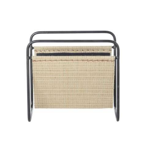 Stalak za časopise DKD Home Decor 39 x 26 x 36 cm Prirodno Crna Metal Cijena