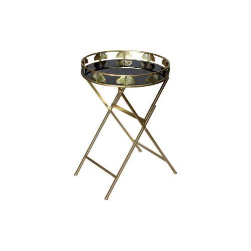 Pomoćni stolić DKD Home Decor 49 x 49 x 72 cm Kristal Crna zlatan Metal Cijena