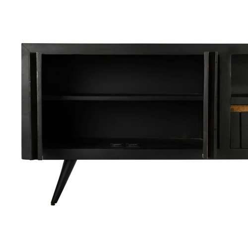 Namještaj za TV kabinet DKD Home Decor Crna Ratan Drvo Manga (145,5 x 40,5 x 60 cm) Cijena