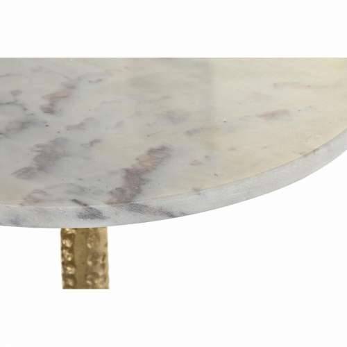 Pomoćni stolić DKD Home Decor Bijela zlatan 40 x 40 x 61 cm Cijena