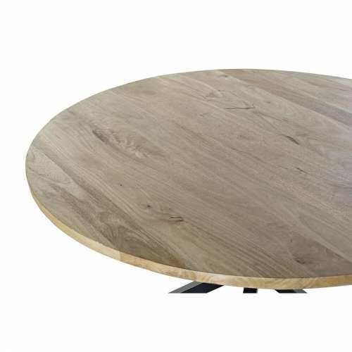 Blagavaonski stol DKD Home Decor 127 x 127 x 75 cm Prirodno Crna Metal Aluminij Drvo Manga Cijena