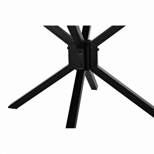 Blagavaonski stol DKD Home Decor 127 x 127 x 75 cm Prirodno Crna Metal Aluminij Drvo Manga Cijena