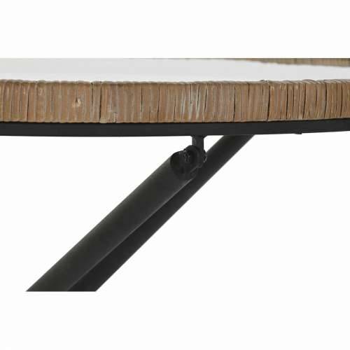 Pomoćni stolić DKD Home Decor 80 x 80 x 48 cm Kristal Prirodno Srebrna Crna Metal Cijena
