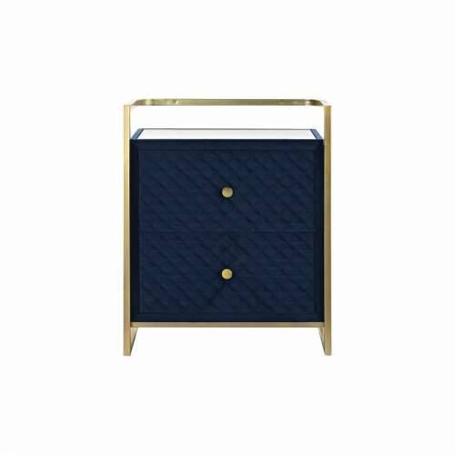 Noćni ormarić DKD Home Decor 60 x 35 x 74 cm Kristal Plava zlatan Cijena