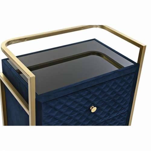 Noćni ormarić DKD Home Decor 60 x 35 x 74 cm Kristal Plava zlatan Cijena