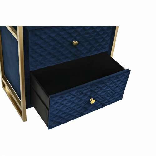 Noćni ormarić DKD Home Decor 60 x 35 x 74 cm Kristal Plava zlatan Cijena