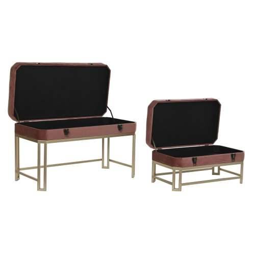 Stolac DKD Home Decor   Roza zlatan Metal Baršun (80 x 40 x 47 cm) Cijena