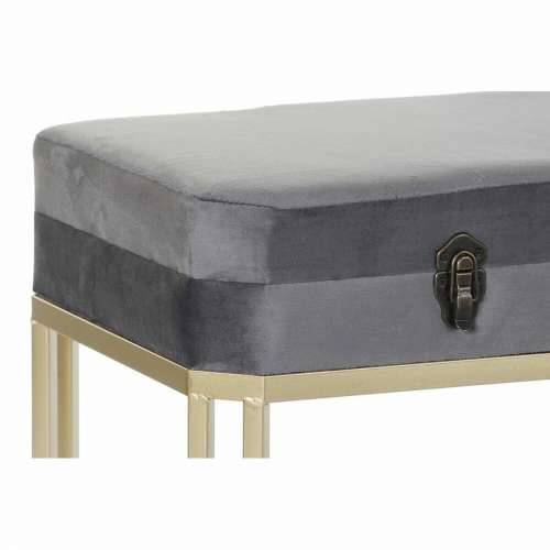 Stolac DKD Home Decor   Siva zlatan Metal Baršun (80 x 40 x 47 cm) Cijena