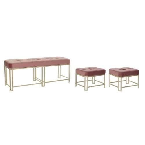 Stolac DKD Home Decor   Roza Metal Baršun (120 x 40 x 46 cm) Cijena