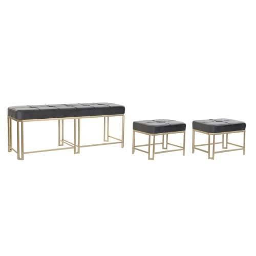 Stolac DKD Home Decor   Siva Metal Baršun (120 x 40 x 47 cm) Cijena