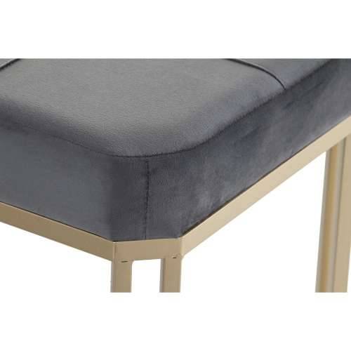 Stolac DKD Home Decor   Siva Metal Baršun (120 x 40 x 47 cm) Cijena