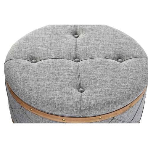 Stolac DKD Home Decor   Prirodno Drvo Poliester Svjetlo siva (80 x 80 x 43 cm) Cijena