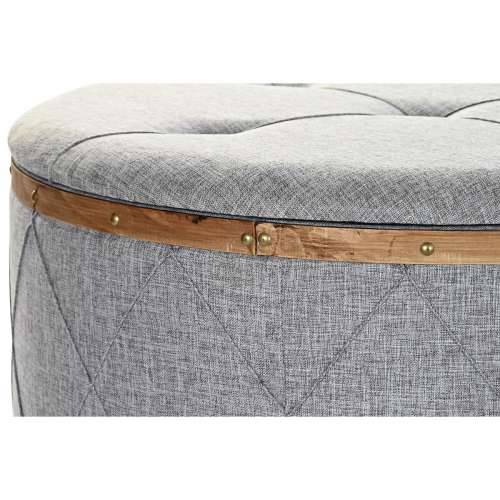 Stolac DKD Home Decor   Prirodno Drvo Poliester Svjetlo siva (80 x 80 x 43 cm) Cijena