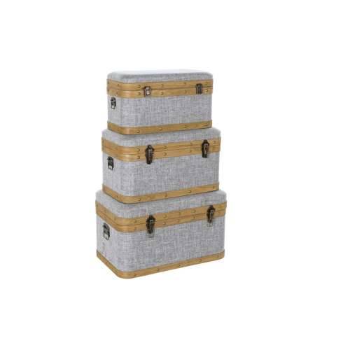 Set Škrinja DKD Home Decor 60 x 36 x 34 cm Prirodno Siva Drvo Cijena