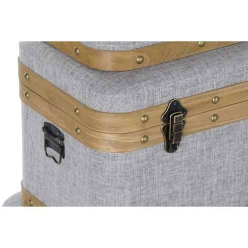 Set Škrinja DKD Home Decor 60 x 36 x 34 cm Prirodno Siva Drvo Cijena