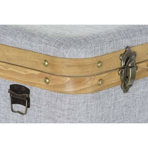 Set ukrasnih kutija DKD Home Decor Siva Drvo Poliester (3 pcs) Cijena