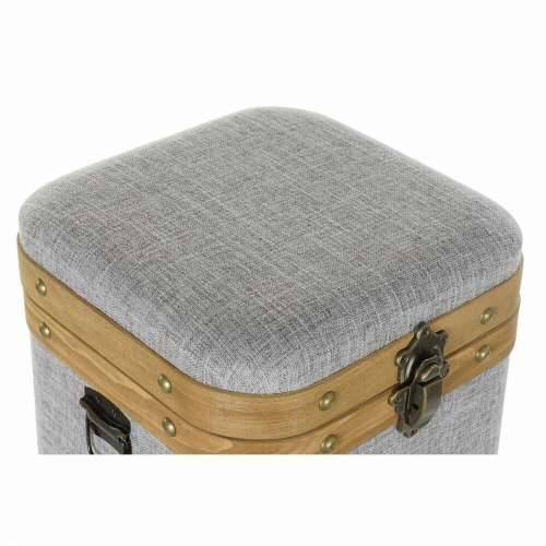 Set ukrasnih kutija DKD Home Decor Siva Drvo Poliester (3 pcs) Cijena