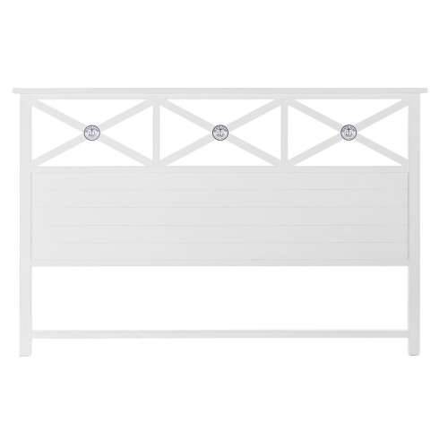 Uzglavlje DKD Home Decor Plava Bijela Drvo 180 x 6 x 120 cm Cijena