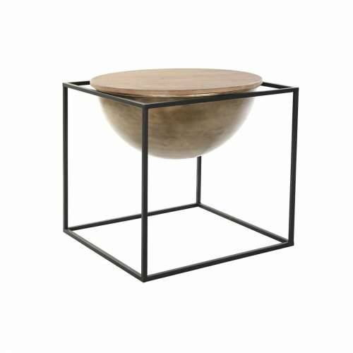 Pomoćni stolić DKD Home Decor Smeđa Crna Drvo Metal 64 x 64 x 62,5 cm Cijena