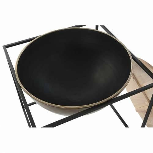 Pomoćni stolić DKD Home Decor Smeđa Crna Drvo Metal 64 x 64 x 62,5 cm Cijena
