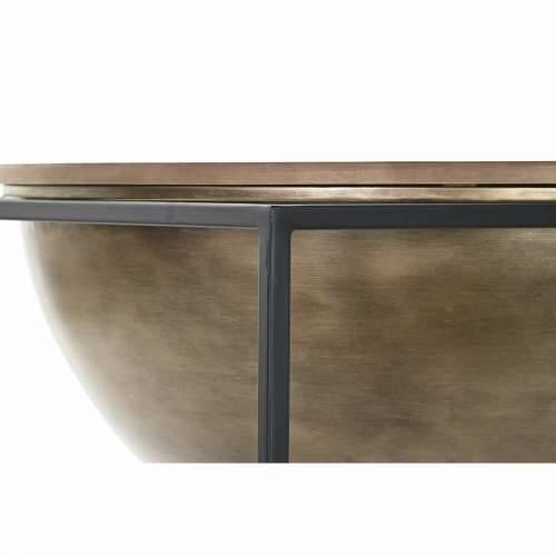 Pomoćni stolić DKD Home Decor Smeđa Crna Drvo Metal 64 x 64 x 62,5 cm Cijena