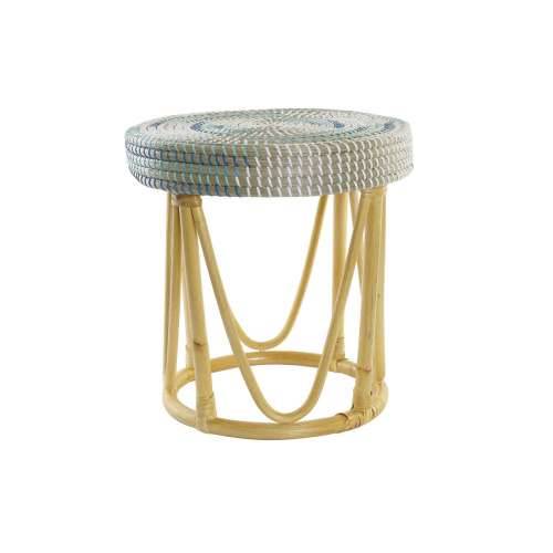 Naslonjač za Noge DKD Home Decor Prirodno Turkizno Bijela Ratan Tropsko Morska trava (41 x 41 x 42 cm) Cijena