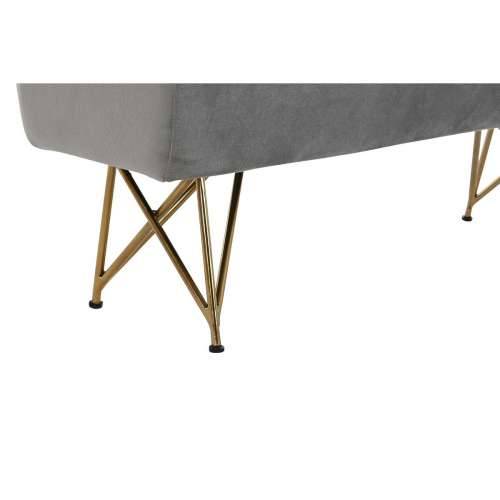 Stolac DKD Home Decor   90 x 31 x 47 cm Siva zlatan Metal Cijena