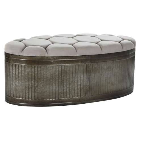 Stolac DKD Home Decor   Bež Metal Poliester Tamno smeđi (121 x 44 x 47,5 cm) Cijena