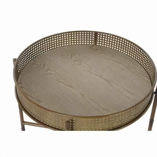 Pomoćni stolić DKD Home Decor 59 x 59 x 50 cm Prirodno Metal Cijena