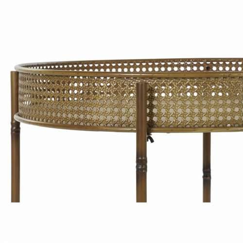 Pomoćni stolić DKD Home Decor 59 x 59 x 50 cm Prirodno Metal Cijena