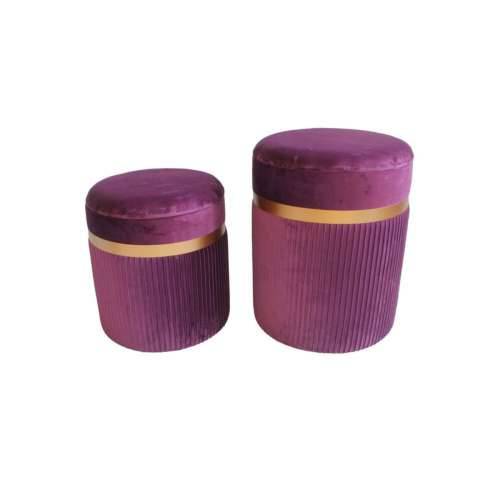 Naslonjač za Noge DKD Home Decor Poliester MDF Bordo (39 x 39 x 49 cm) Cijena