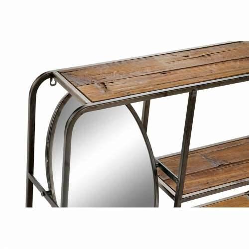 Polica DKD Home Decor Crna Tamno smeđi Drvo Metal Ogledalo 73 x 19 x 50 cm Cijena