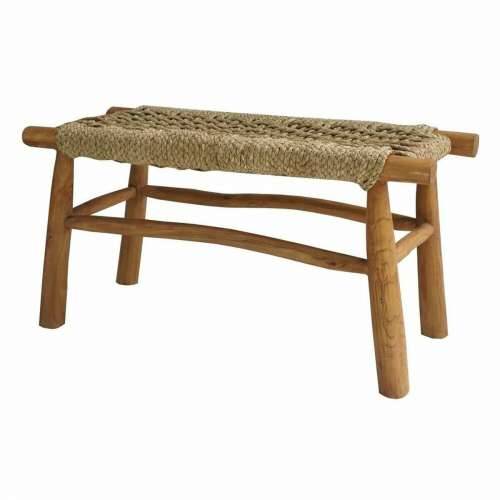 Stolac DKD Home Decor Prirodno Svijetlo smeđi Ratan Tikovina tikovina 90 x 32 x 45 cm Cijena