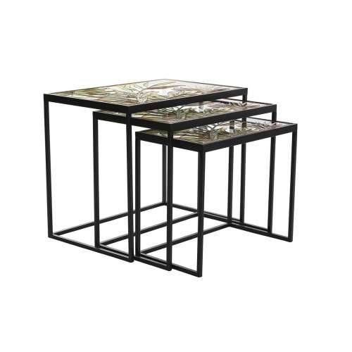 Set od tri stolice DKD Home Decor Crna Zelena zlatan 60 x 40 x 50 cm Cijena