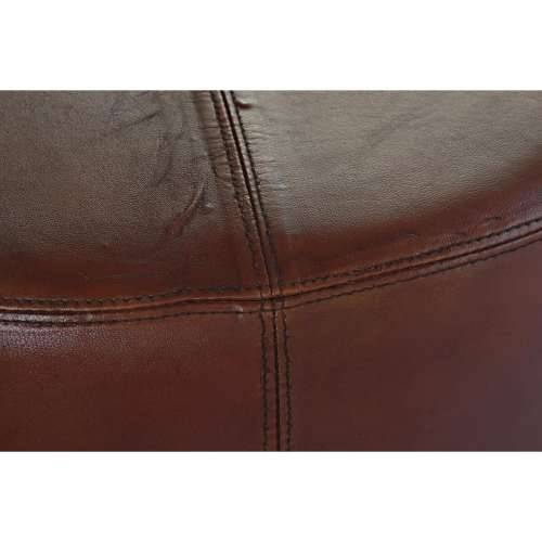 Naslonjač za Noge DKD Home Decor Crna Metal Smeđa Koža (55 x 55 x 37 cm) Cijena