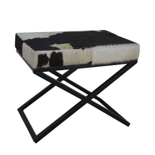 Foot-of-bed Bench DKD Home Decor Bijela Crna Krava Metal 60 x 40 x 50 cm Cijena