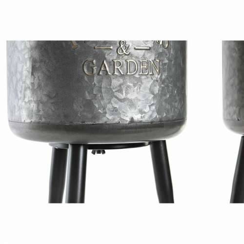 Set Tegli DKD Home Decor Crna Siva Metalizirani Metal Loft 25 x 25 x 46 cm Cijena
