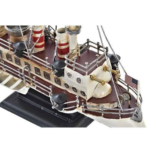 Ukrasna figura DKD Home Decor Bijela Crna Brod Vintage 32 x 13 x 22 cm Cijena