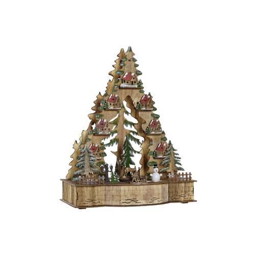 Božićni ukras DKD Home Decor Zelena Prirodno Drvo drvo Kuće 30 x 15 x 37 cm (3 kom.) Cijena