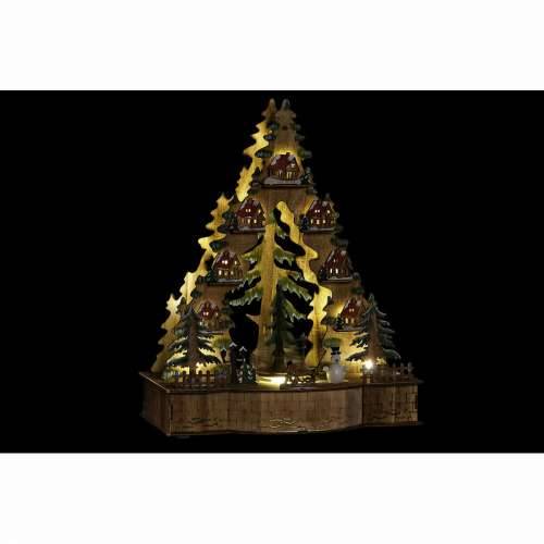 Božićni ukras DKD Home Decor Zelena Prirodno Drvo drvo Kuće 30 x 15 x 37 cm (3 kom.) Cijena