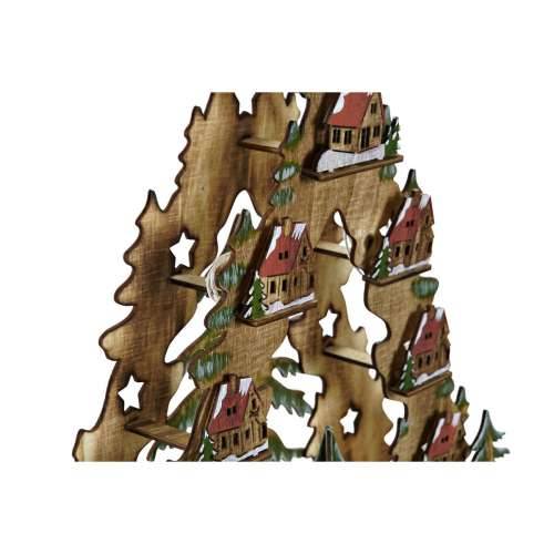 Božićni ukras DKD Home Decor Zelena Prirodno Drvo drvo Kuće 30 x 15 x 37 cm (3 kom.) Cijena