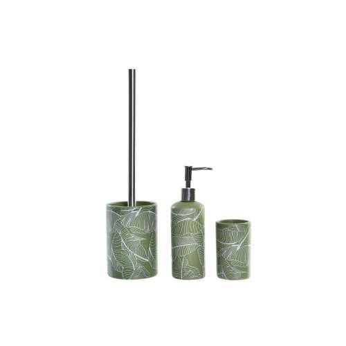 Set za Kupaonicu DKD Home Decor Zelena Srebrna polipropilen Dolomite Tropsko Biljni list 9,5 x 9,5 x 37 cm Cijena