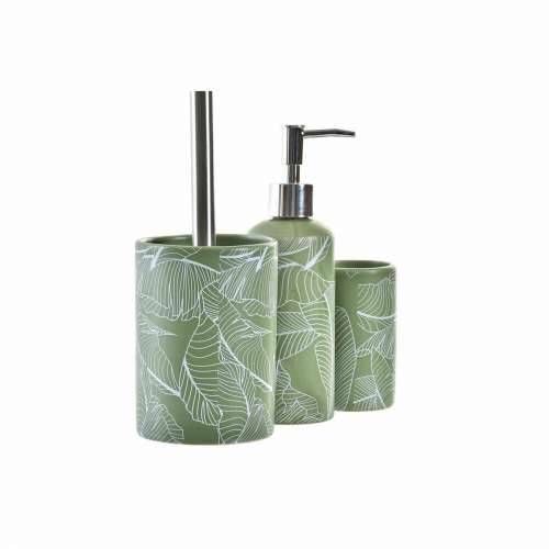 Set za Kupaonicu DKD Home Decor Zelena Srebrna polipropilen Dolomite Tropsko Biljni list 9,5 x 9,5 x 37 cm Cijena