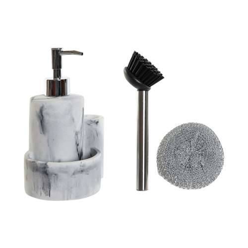 Dozator sapuna za sudoper 2 u 1 DKD Home Decor Smola Nehrđajući Čelik 12,6 x 11,4 x 18,6 cm Cijena