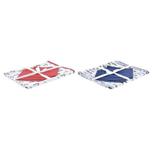 Set posteljine za stol DKD Home Decor Plava Bijela Crvena 150 x 150 x 0,5 cm (2 kom.) Cijena
