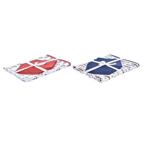 Set posteljine za stol DKD Home Decor 150 x 250 x 0,5 cm Crvena Plava Bijela (2 kom.) Cijena