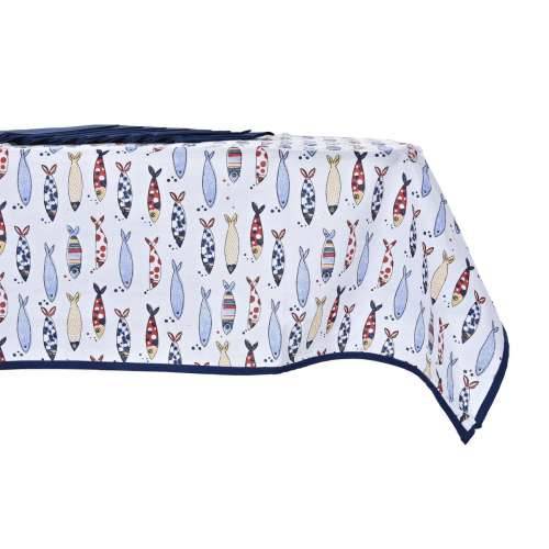 Set posteljine za stol DKD Home Decor 150 x 250 x 0,5 cm Crvena Plava Bijela (2 kom.) Cijena